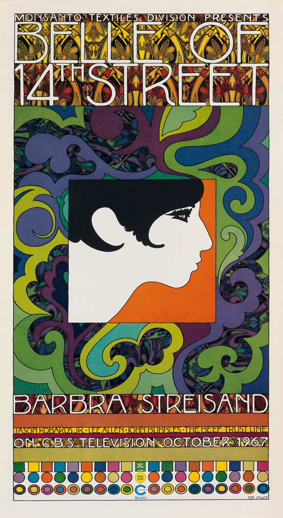 TIM LEWIS (DATES UNKNOWN). BELLE OF 14TH STREET / BARBRA STREISAND. Group of three posters. 1967. Sizes vary.